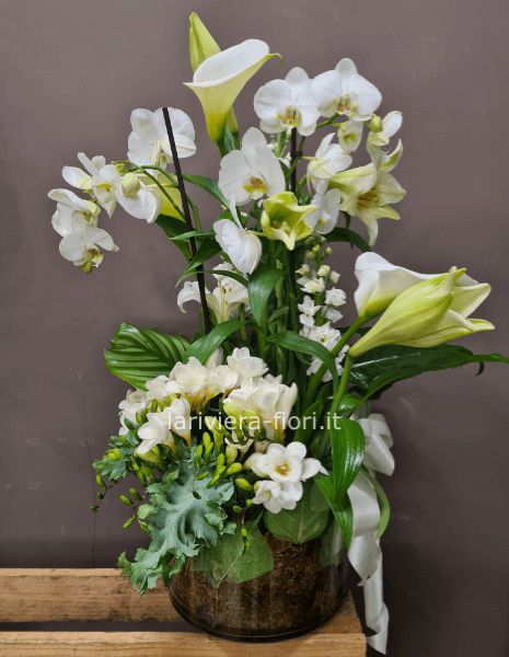 Composizione bianca in base vetro